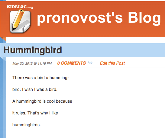 An image from KidBlog