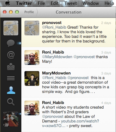 @Pronovost interacting on Twitter