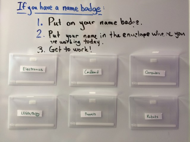 Makerspace area/tool envelopes