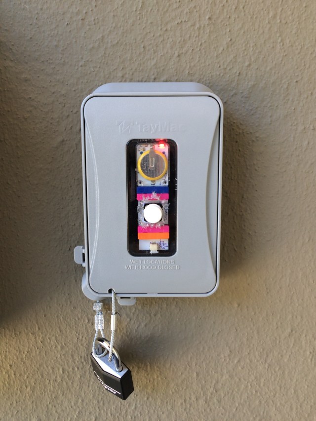 Doorbell locked up and mounted